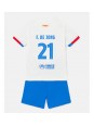 Barcelona Frenkie de Jong #21 Auswärts Trikotsatz für Kinder 2023-24 Kurzarm (+ Kurze Hosen)
